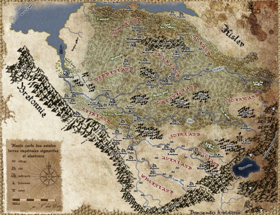 Carte de l'Empire du Vieux Monde par Blacky